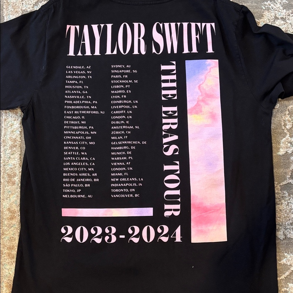 Taylor Swift Black and Pink Eras Tour Tee - Picture 3 of 3
